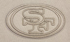NFL SAN FRANCISCO 49ERS NEUTRAL CHANDAIL À CAPUCHON EN MOLLETON À ÉPAULES TOMBANTES (TAUPE)