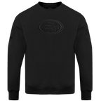 NFL SAN FRANCISCO 49ERS NEUTRAL CHANDAIL À COL ROND EN MOLLETON À ÉPAULES TOMBANTES (NOIR)