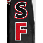 NFL SAN FRANCISCO 49ERS SCRIPT TAIL BLOUSON COLLÉGIAL POUR HOMME (NOIR/ROUGE/NOIR)
