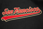 NFL SAN FRANCISCO 49ERS SCRIPT TAIL BLOUSON COLLÉGIAL POUR HOMME (NOIR/ROUGE/NOIR)