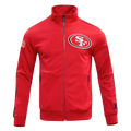 NFL SAN FRANCISCO 49ERS CLASSIC MEN'S DK TRACK JACKET (RED/BLACK)