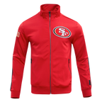 NFL SAN FRANCISCO 49ERS CLASSIC MEN'S DK TRACK JACKET (RED/BLACK)