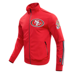 NFL SAN FRANCISCO 49ERS CLASSIC MEN'S DK TRACK JACKET (RED/BLACK)