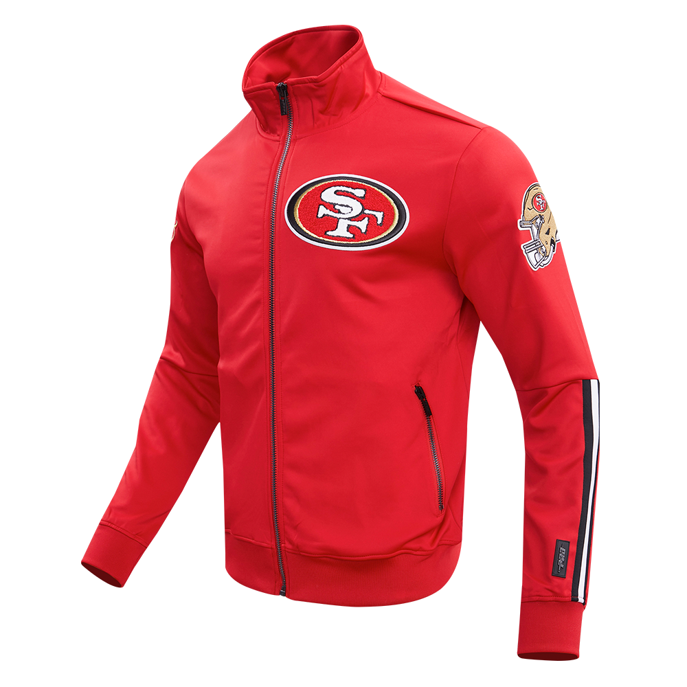 NFL SAN FRANCISCO 49ERS CLASSIC MEN'S DK TRACK JACKET (RED/BLACK)