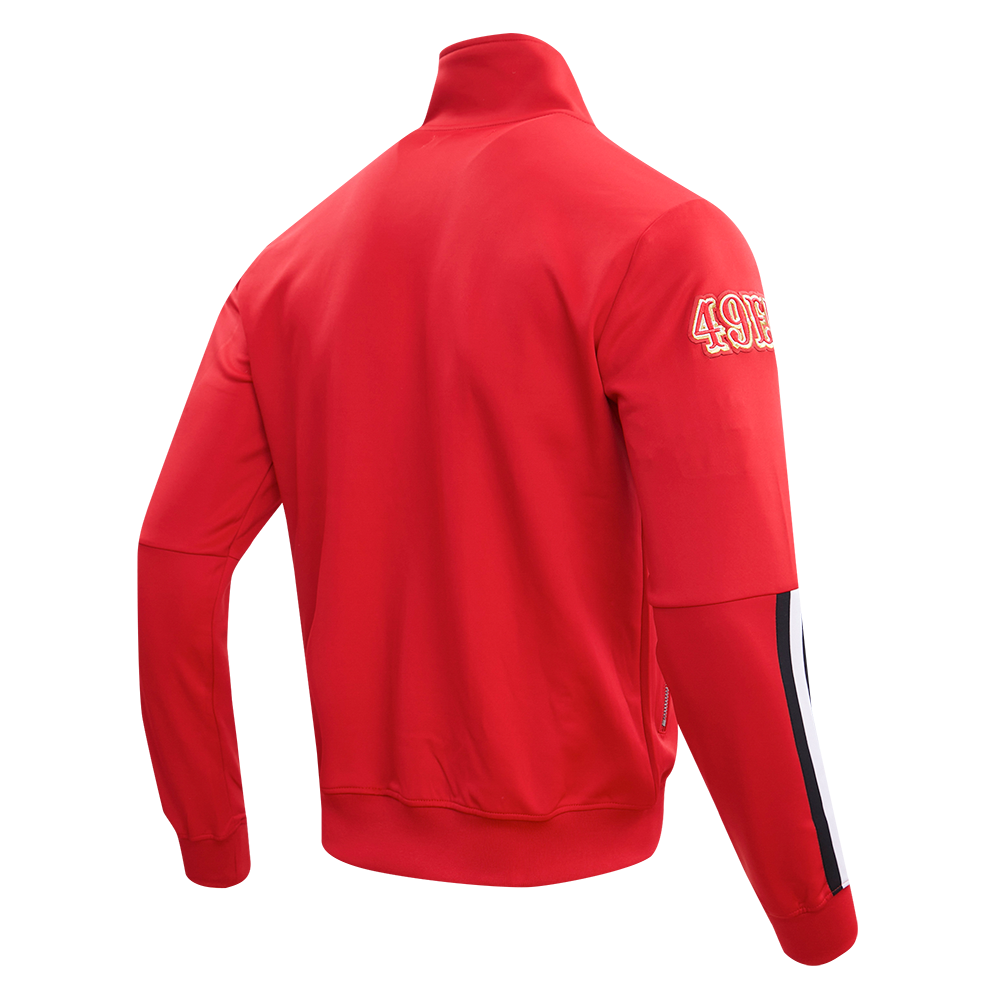 NFL SAN FRANCISCO 49ERS CLASSIC MEN'S DK TRACK JACKET (RED/BLACK)