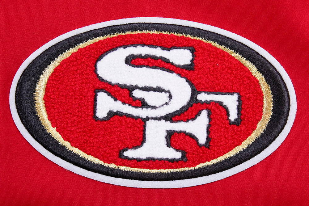 NFL SAN FRANCISCO 49ERS CLASSIC MEN'S DK TRACK JACKET (RED/BLACK)