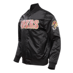 NFL SAN FRANCISCO 49ERS BLOUSON EN SATIN À GRAND LOGO POUR HOMME (NOIR)