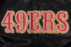 NFL SAN FRANCISCO 49ERS BLOUSON EN SATIN À GRAND LOGO POUR HOMME (NOIR)