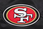 NFL SAN FRANCISCO 49ERS BLOUSON EN SATIN À GRAND LOGO POUR HOMME (NOIR)