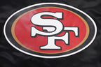 NFL SAN FRANCISCO 49ERS BLOUSON EN SATIN À GRAND LOGO POUR HOMME (NOIR)