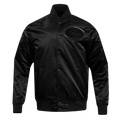 NFL SAN FRANCISCO 49ERS TRIPLE BLACK MEN'S SATIN JACKET (TRIPLE BLACK MEN'S)