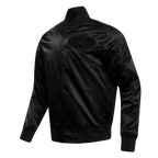 NFL SAN FRANCISCO 49ERS TRIPLE BLACK MEN'S SATIN JACKET (TRIPLE BLACK MEN'S)