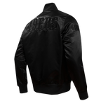 NFL SAN FRANCISCO 49ERS TRIPLE BLACK MEN'S SATIN JACKET (TRIPLE BLACK MEN'S)