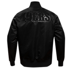 NFL SAN FRANCISCO 49ERS TRIPLE BLACK MEN'S SATIN JACKET (TRIPLE BLACK MEN'S)