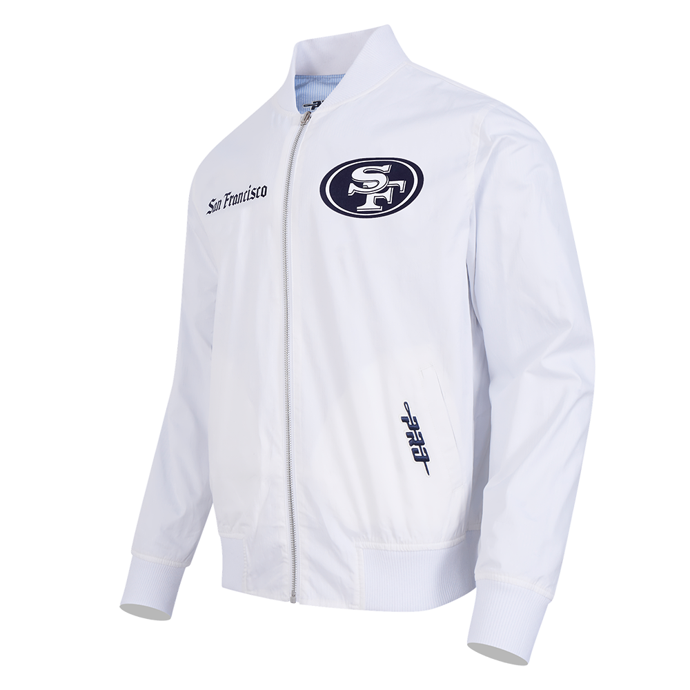 NFL SAN FRANCISCO 49ERS COUNTRY CLUB MEN'S SEERSUCKER JACKET (SEERSUCKER BLUE)