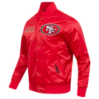 NFL SAN FRANCISCO 49ERS SOUVENIR BLOUSON EN SATIN POUR HOMME (ROUGE)