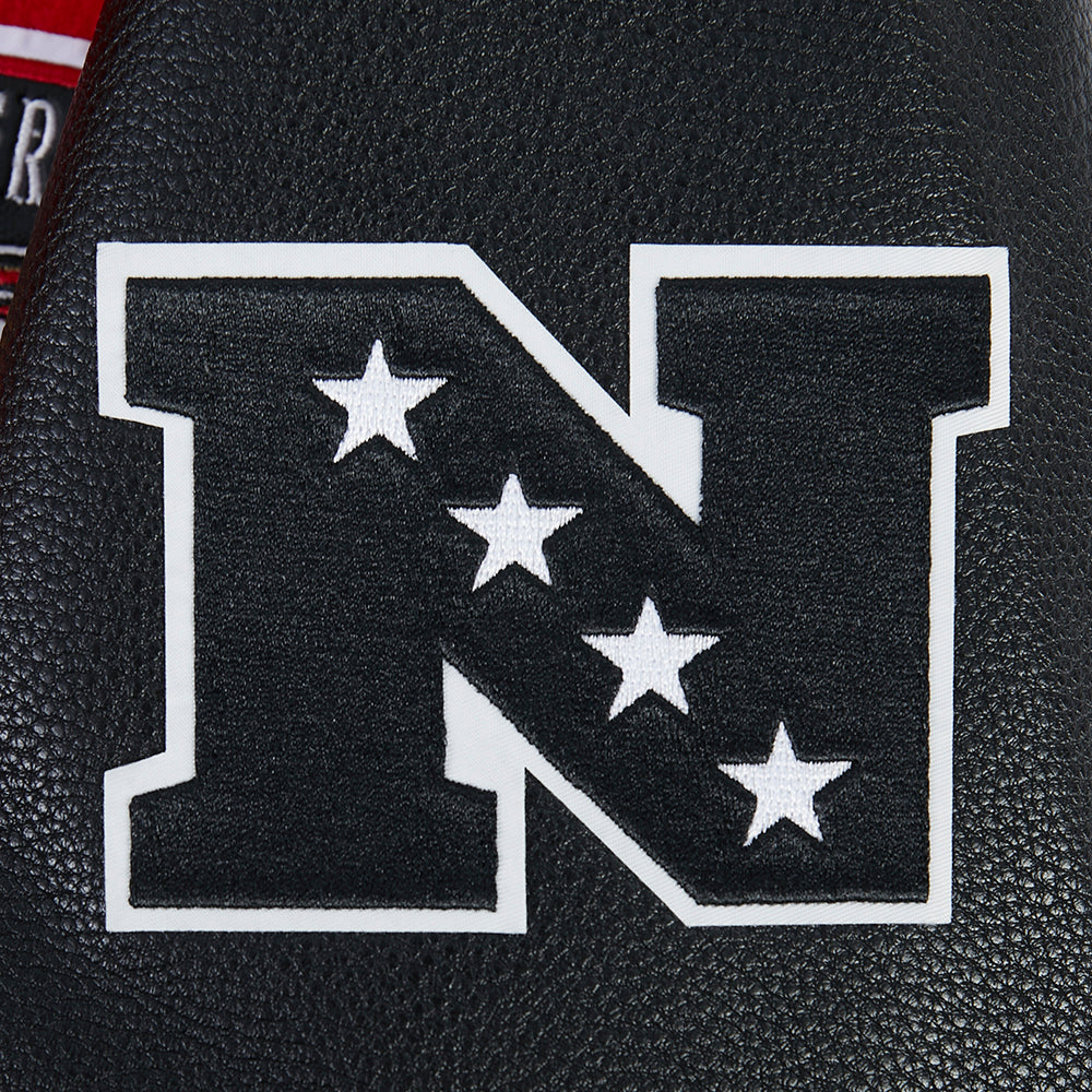 NFL SAN FRANCISCO 49ERS BORN FOR SPORT BLOUSON COLLÉGIAL EN LAINE POUR HOMME (ROUGE/NOIR)