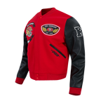 NFL SAN FRANCISCO 49ERS BORN FOR SPORT BLOUSON COLLÉGIAL EN LAINE POUR HOMME (ROUGE/NOIR)