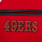NFL SAN FRANCISCO 49ERS BORN FOR SPORT BLOUSON COLLÉGIAL EN LAINE POUR HOMME (ROUGE/NOIR)