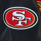 NFL SAN FRANCISCO 49ERS BORN FOR SPORT BLOUSON COLLÉGIAL EN LAINE POUR HOMME (ROUGE/NOIR)