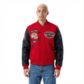 NFL SAN FRANCISCO 49ERS BORN FOR SPORT BLOUSON COLLÉGIAL EN LAINE POUR HOMME (ROUGE/NOIR)