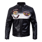 NFL SAN FRANCISCO 49ERS BORN FOR SPORT BLOUSON MOTO POUR HOMME (NOIR/BLANC)