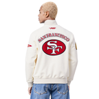 NFL SAN FRANCISCO 49ERS BLOUSON RÉTRO PRO GAME DAY (COQUILLE D'ŒUF/TAUPE/COQUILLE D'ŒUF)