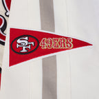 NFL SAN FRANCISCO 49ERS BLOUSON RÉTRO PRO GAME DAY (COQUILLE D'ŒUF/TAUPE/COQUILLE D'ŒUF)