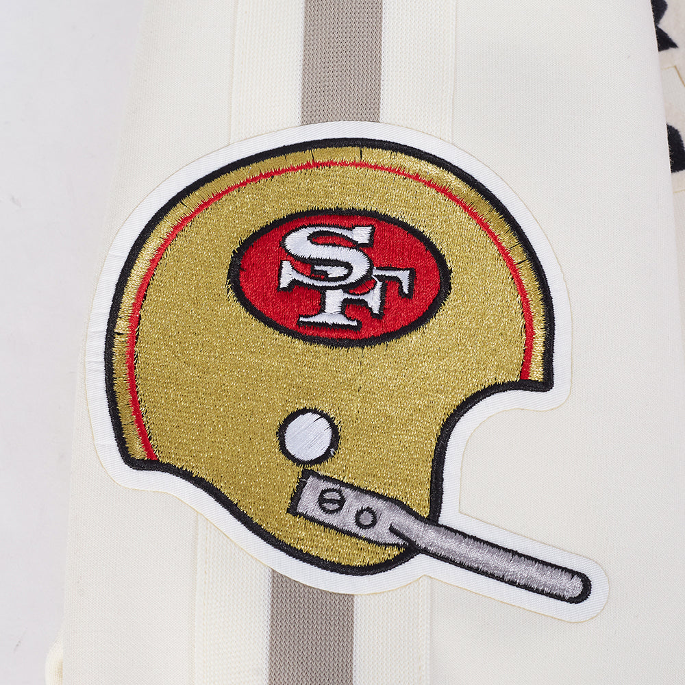 NFL SAN FRANCISCO 49ERS BLOUSON RÉTRO PRO GAME DAY (COQUILLE D'ŒUF/TAUPE/COQUILLE D'ŒUF)
