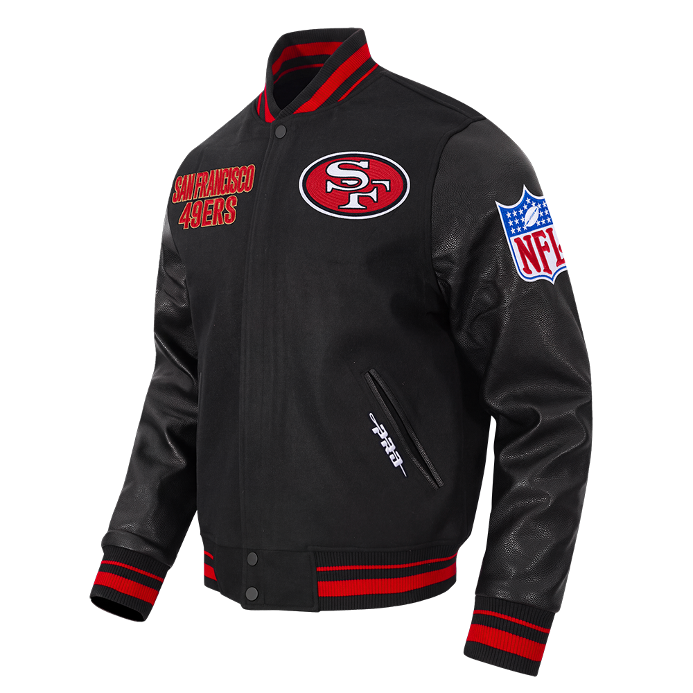 NFL SAN FRANCISCO 49ERS ON TOP MEN'S COAT (BLACK/RED/BLACK)