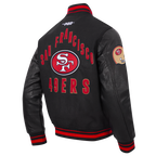 NFL SAN FRANCISCO 49ERS ON TOP MEN'S COAT (BLACK/RED/BLACK)