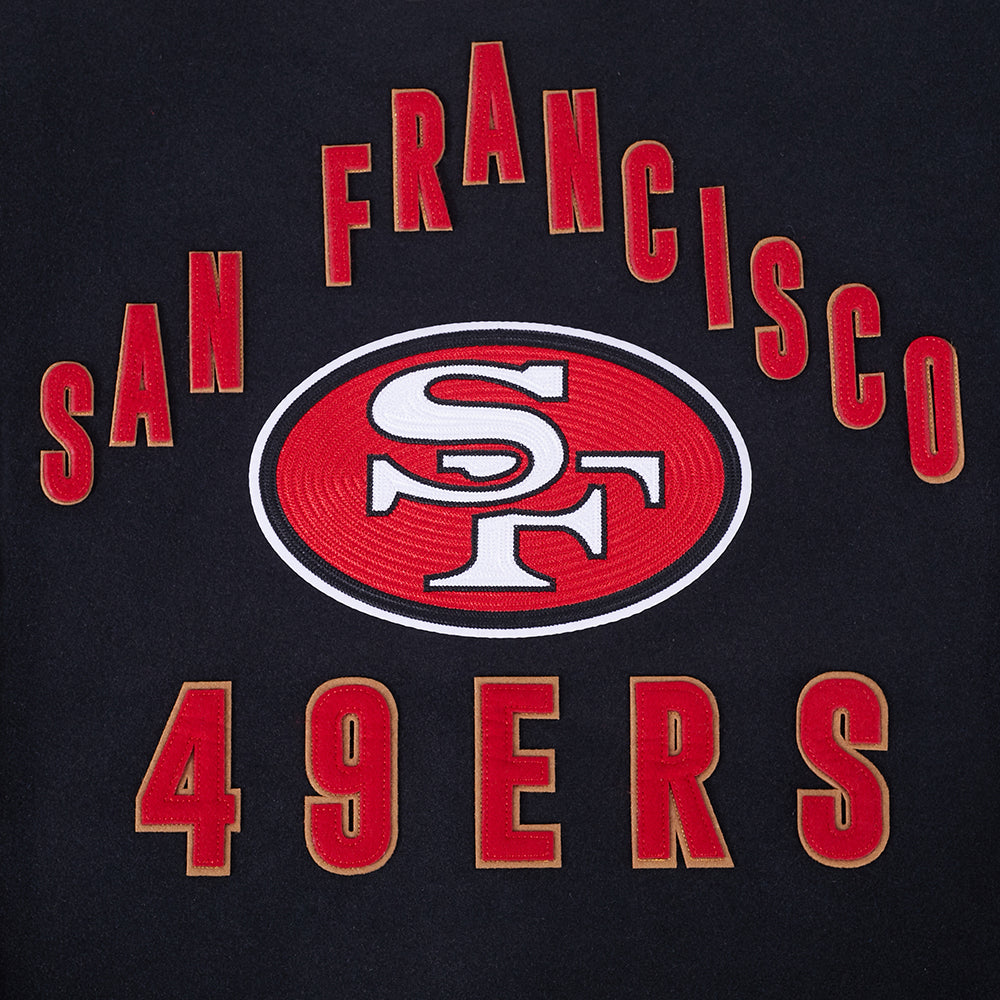 NFL SAN FRANCISCO 49ERS ON TOP MEN'S COAT (BLACK/RED/BLACK)