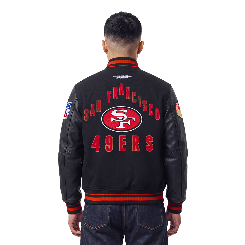 NFL SAN FRANCISCO 49ERS ON TOP MEN'S COAT (BLACK/RED/BLACK)