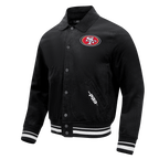 NFL SAN FRANCISCO 49ERS CLASSIC CORDUROY MANTEAU POUR HOMME (NOIR)
