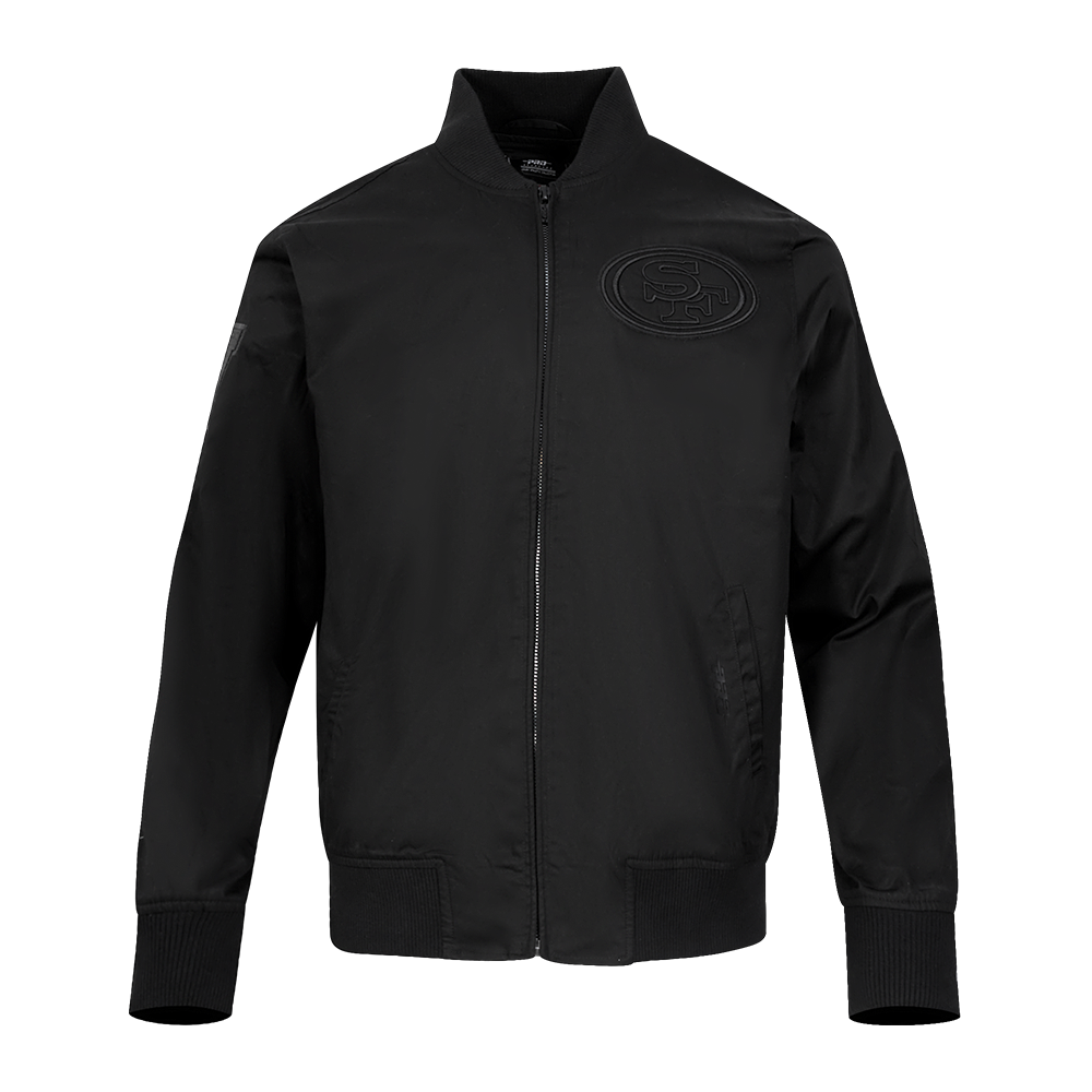 NFL SAN FRANCISCO 49ERS NEUTRAL MEN'S  TWILL JACKET (BLACK)