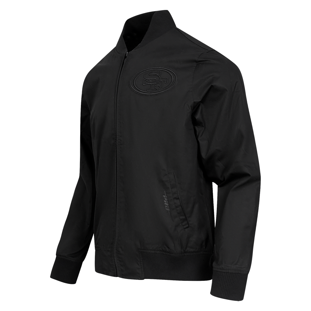 NFL SAN FRANCISCO 49ERS NEUTRAL MEN'S  TWILL JACKET (BLACK)