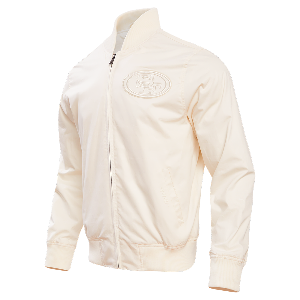 NFL SAN FRANCISCO 49ERS NEUTRAL MEN'S TWILL JACKET (EGGSHELL)
