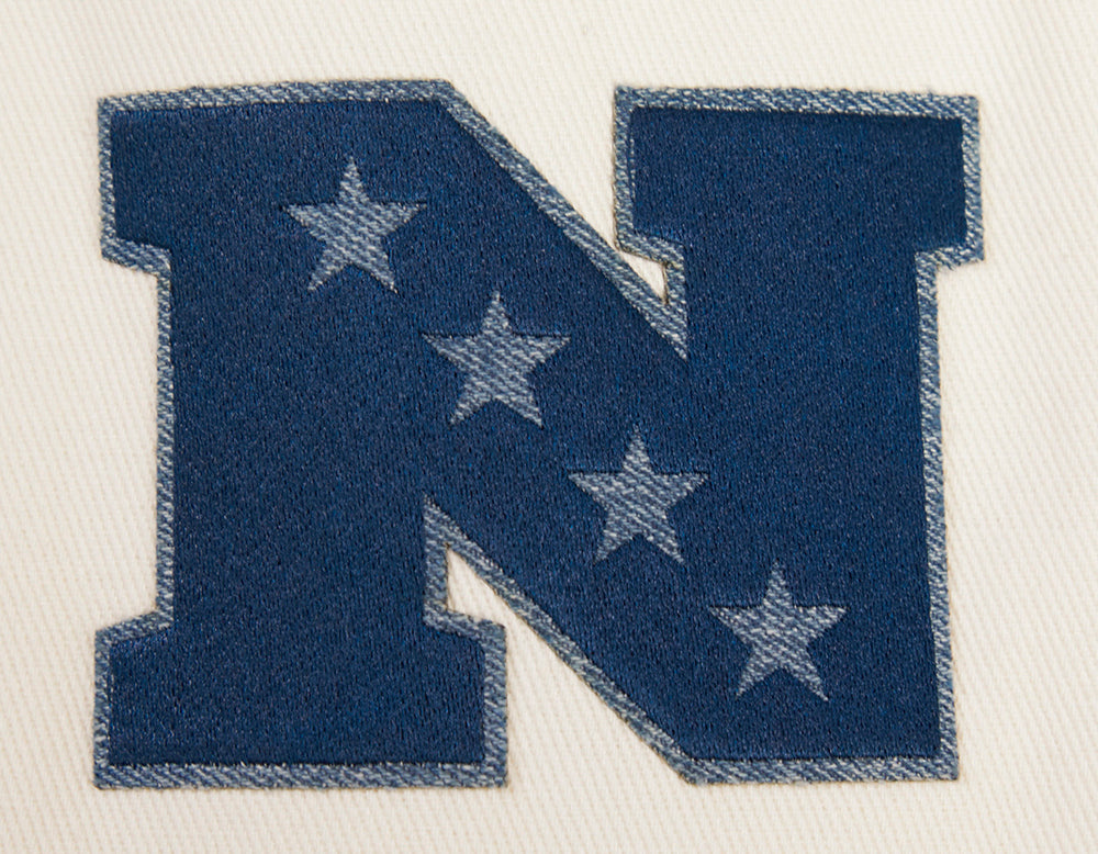 NFL SAN FRANCISCO 49ERS VARSITY BLUES BLOUSON COLLÉGIAL EN DENIM POUR HOMME (DENIM/LIN)