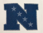 NFL SAN FRANCISCO 49ERS VARSITY BLUES BLOUSON COLLÉGIAL EN DENIM POUR HOMME (DENIM/LIN)
