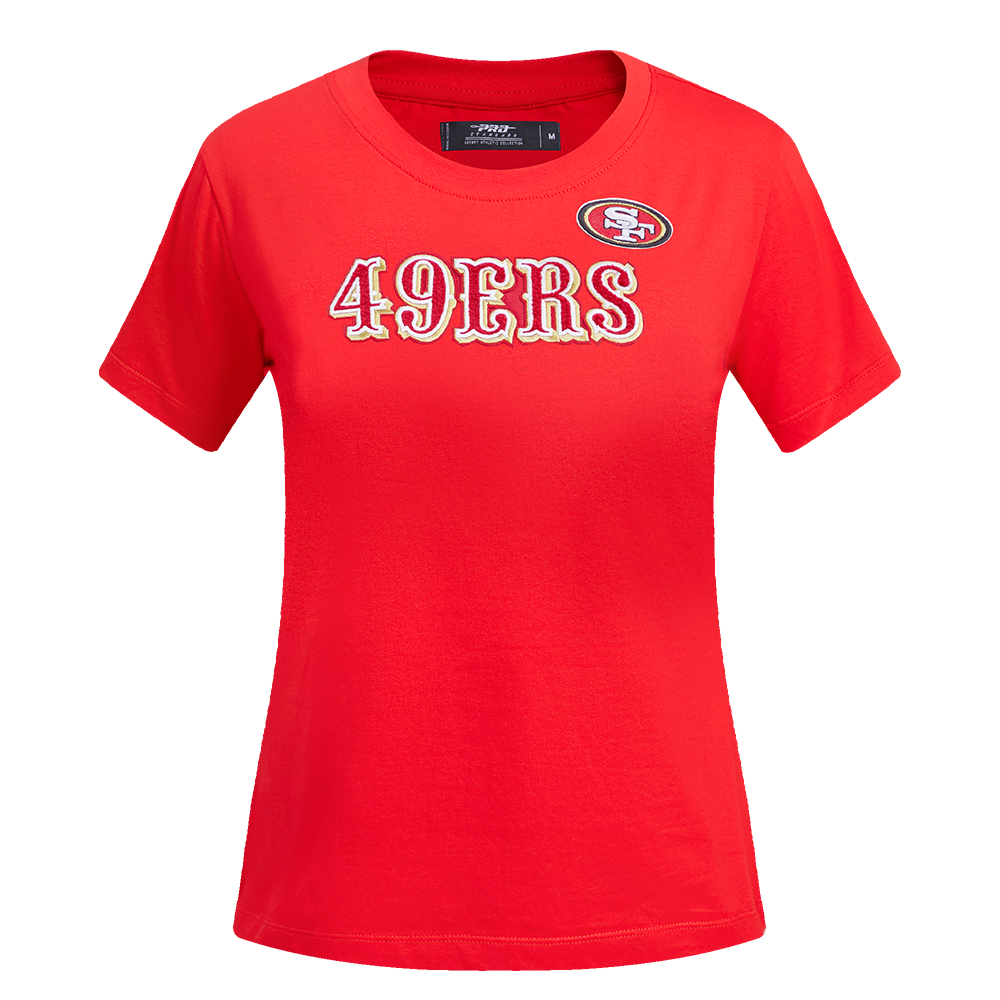 NFL SAN FRANCISCO 49ERS CLASSIC SHORT SLEEVE SINGLE JERSEY SLIM FIT TEE (RED)