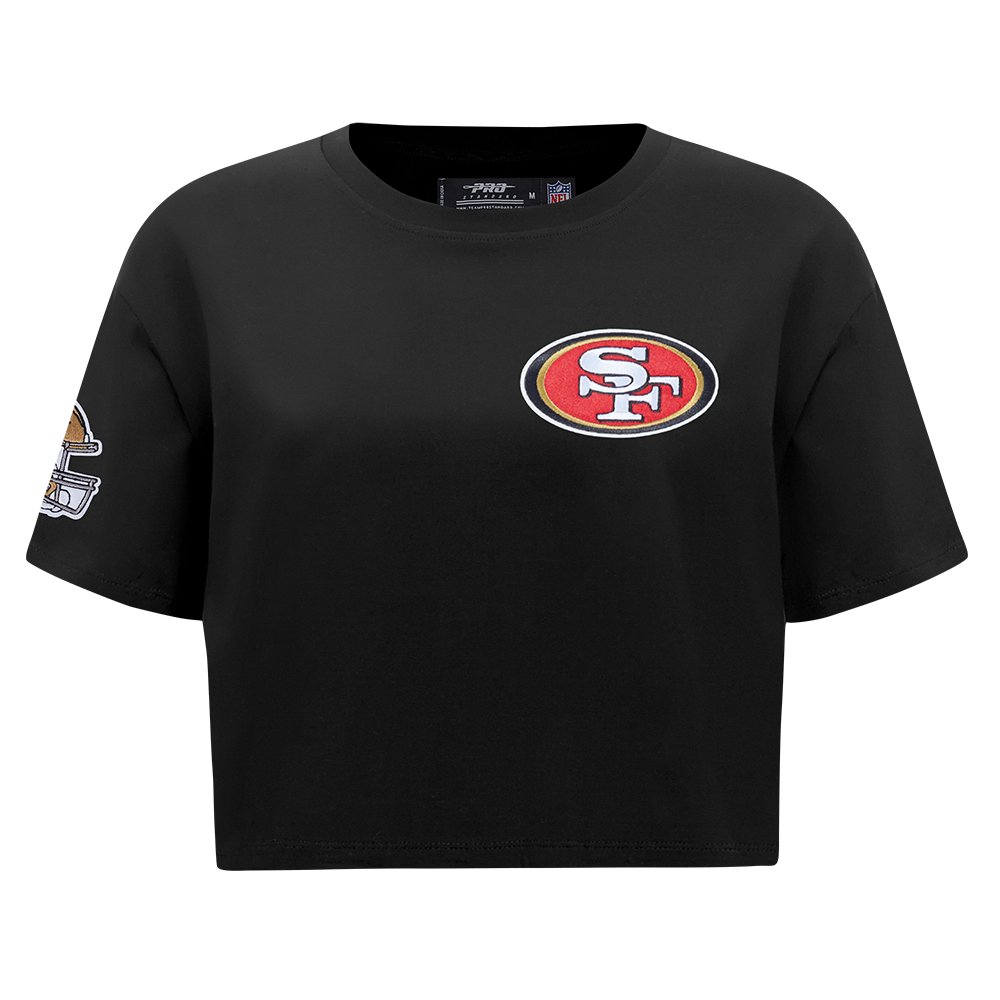 NFL SAN FRANCISCO 49ERS MASHUP WOMEN'S BOXY TEE (BLACK)