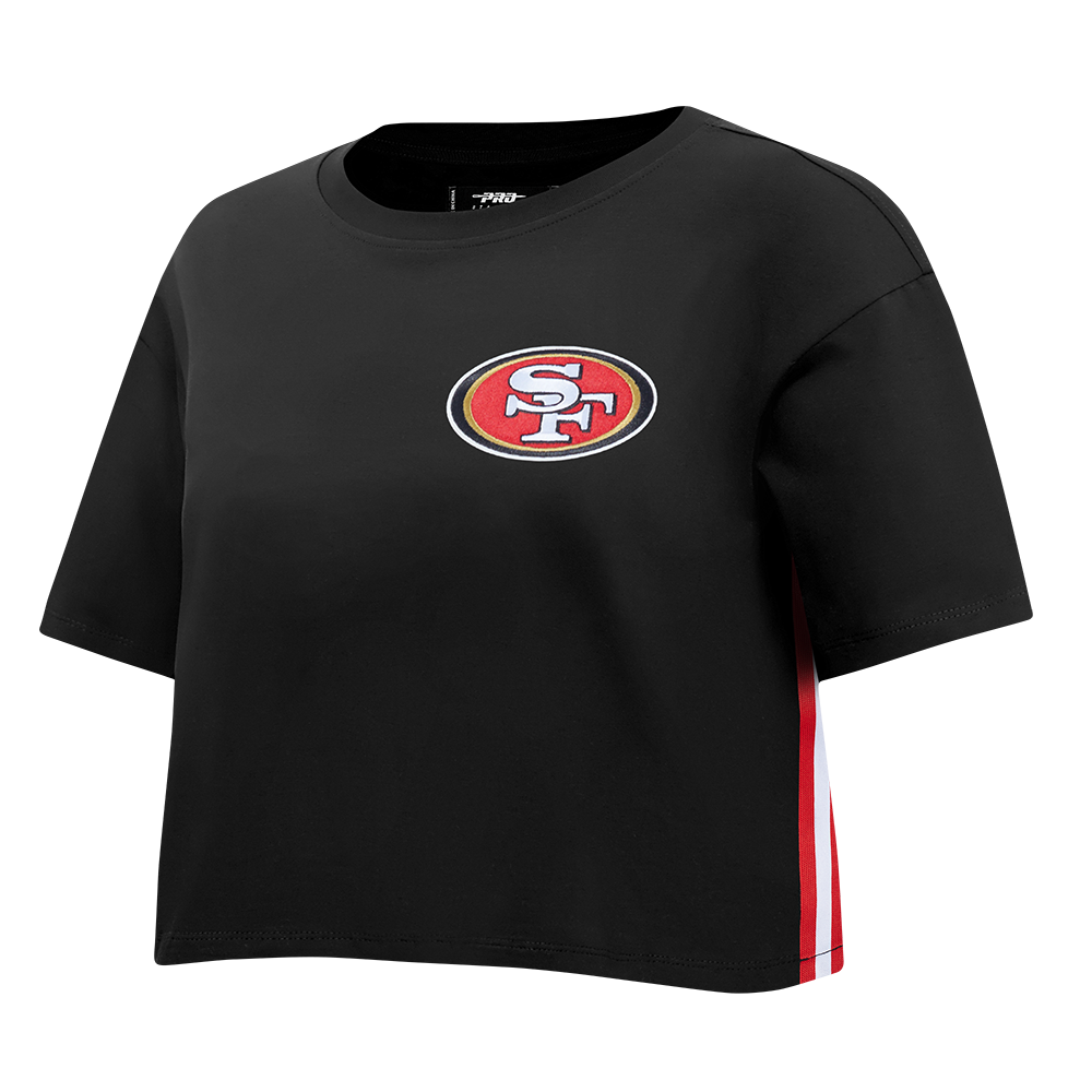 NFL SAN FRANCISCO 49ERS MASHUP WOMEN'S BOXY TEE (BLACK)