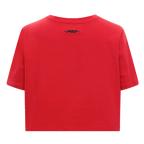 NFL SAN FRANCISCO 49ERS RETRO ELEVATION WOMEN'S SINGLE JERSEY BOXY TEE (RED)