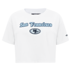 NFL SAN FRANCISCO 49ERS COUNTRY CLUB WOMEN'S MIDRIFF TEE (WHITE)