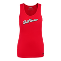 NFL SAN FRANCISCO 49ERS SHEER INFLUENCE CAMISOLE DOS NAGEUR À COUPE DÉCONTRACTÉE POUR FEMME (ROUGE)