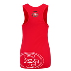 NFL SAN FRANCISCO 49ERS SHEER INFLUENCE CAMISOLE DOS NAGEUR À COUPE DÉCONTRACTÉE POUR FEMME (ROUGE)