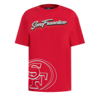 NFL SAN FRANCISCO 49ERS SHEER INFLUENCE WOMEN'S BOYFRIEND TEE (RED)
