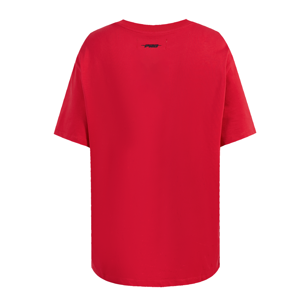 NFL SAN FRANCISCO 49ERS SHEER INFLUENCE WOMEN'S BOYFRIEND TEE (RED)