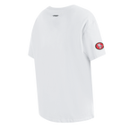 NFL SAN FRANCISCO 49ERS SHEER INFLUENCE T-SHIRT DE COUPE BOYFRIEND POUR FEMME (BLANC)