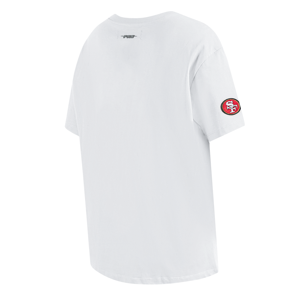 NFL SAN FRANCISCO 49ERS SHEER INFLUENCE T-SHIRT DE COUPE BOYFRIEND POUR FEMME (BLANC)